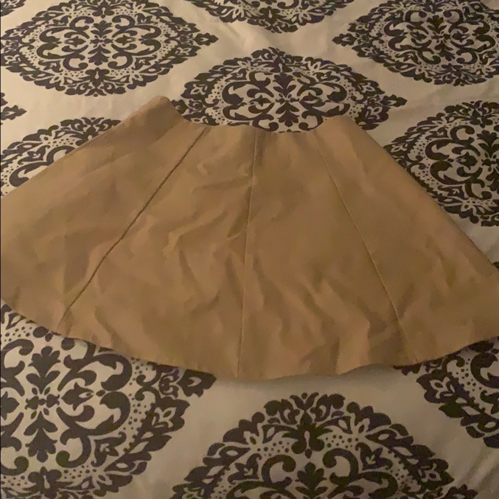 Brown leather skirt